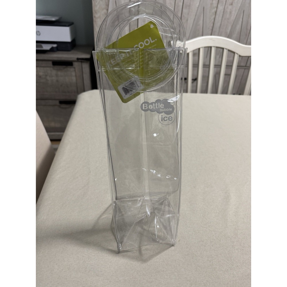 Bottle Bubble Freeze Wine Tote Clear *Bottle NOT Included* NEW